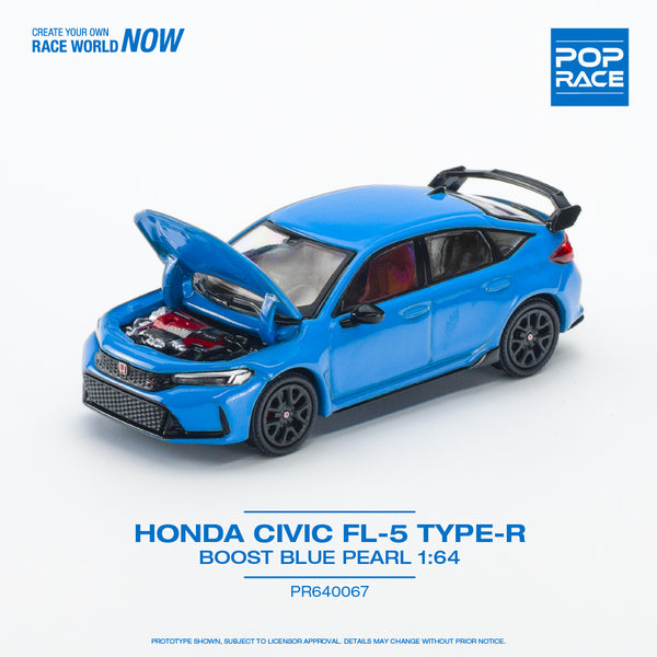 POPRACE 1/64 Honda Civic FL5 Type-R - Boost Blue Pearl PR640067