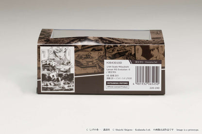 HOBBY JAPAN 1/64 Mitsubishi Lancer RS Evolution Ⅲ / INITIAL D VS Ryosuke Takahashi With Kyoichi Sudo Figure HJ643010D