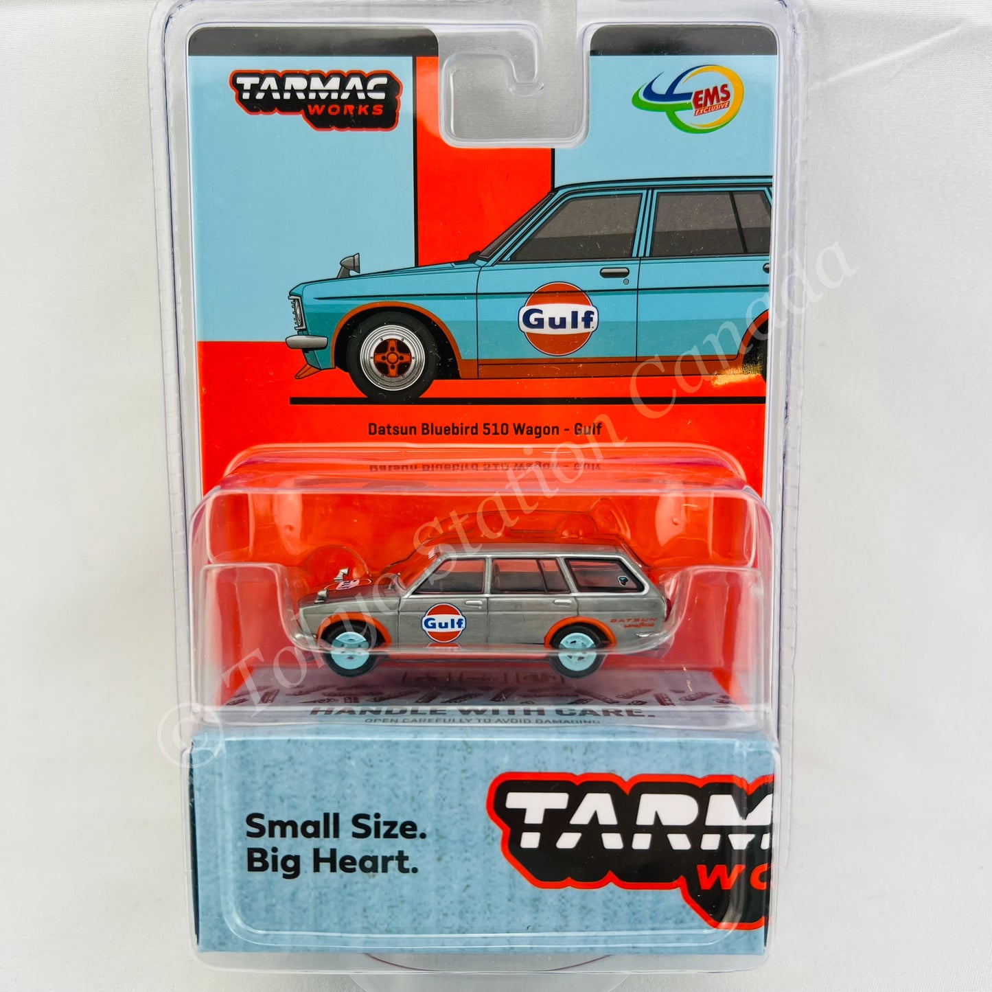*CHASE CAR* TARMAC WORKS 1/64 Datsun Bluebird 510 Wagon Gulf (Indonesia Exclusive) T64G-026-GULF