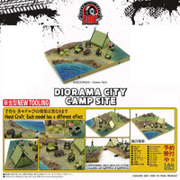 BM Creations 1/64 DIORAMA CITY CAMP SITE with Light Green Tent 64BDOR004