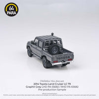 PARA64 1/64 2014 Toyota Land Cruiser Dbl Cab LC79 Graphite Grey LHD PA-55682