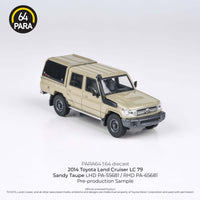 PREORDER PARA64 1/64 2014 Toyota Land Cruiser Dbl Cab LC79 Sandy Taupe w/ can LHD PA-55681 (Approx. Release Date : November Q2 2024 subject to manufacturer's final decision)