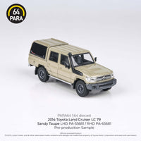 PARA64 1/64 2014 Toyota Land Cruiser Dbl Cab LC79 Sandy Taupe w/ can LHD PA-55681