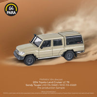 PREORDER PARA64 1/64 2014 Toyota Land Cruiser Dbl Cab LC79 Sandy Taupe w/ can LHD PA-55681 (Approx. Release Date : November Q2 2024 subject to manufacturer's final decision)