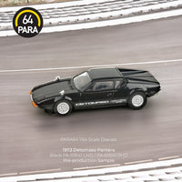 PREORDER PARA64 1/64 1972 De Tomaso – Pantera Black PA-55641 (Approx. Release Date : November Q2 2024 subject to manufacturer's final decision)