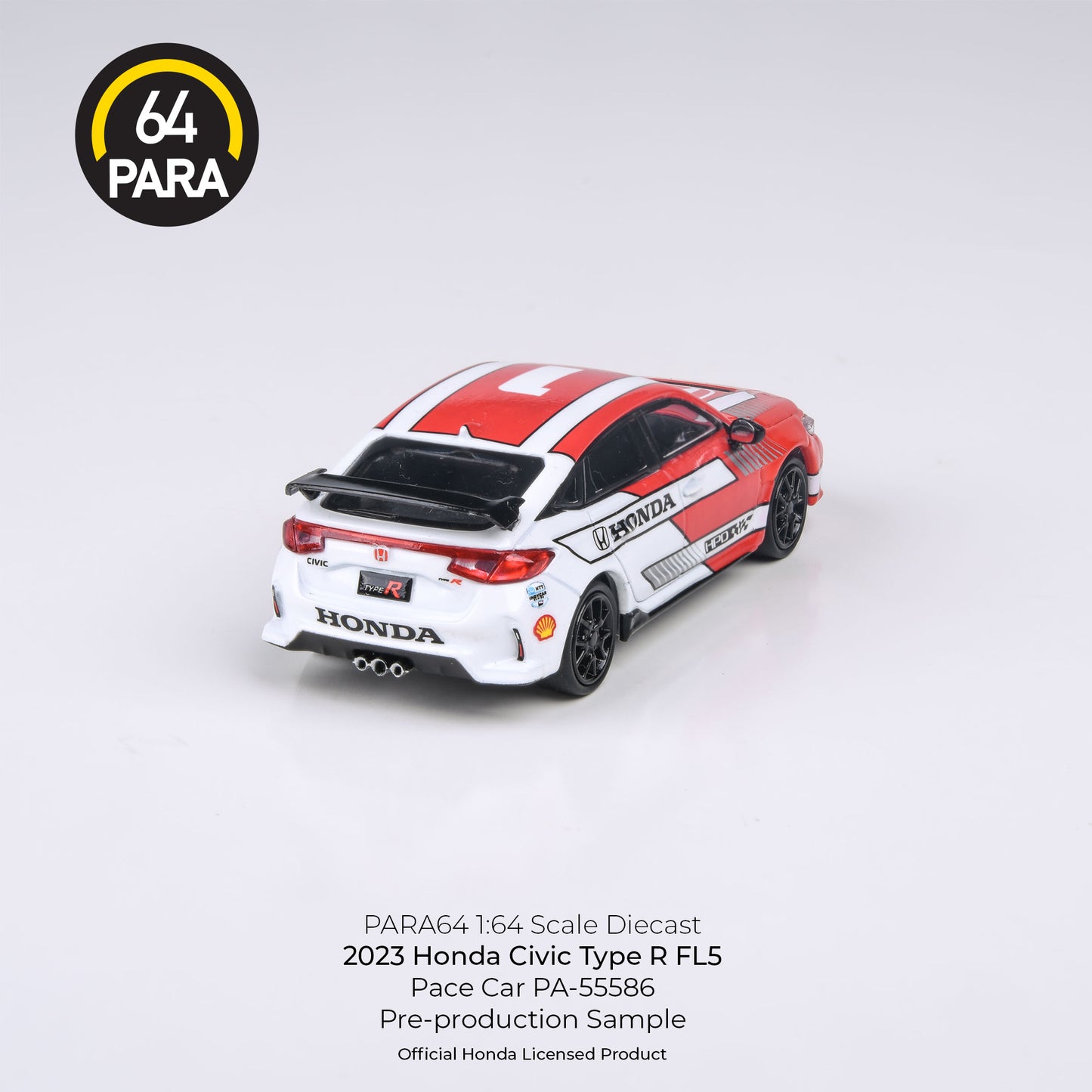 PARA64 1/64 2023 Honda Civic Type R FL5 Indycar Pacecar PA-55586