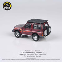 PREORDER PARA64 1/64 2014 Toyota Land Cruiser 71 Red w/roof rack PA-55565 (Approx. Release Date : November Q2 2024 subject to manufacturer's final decision)