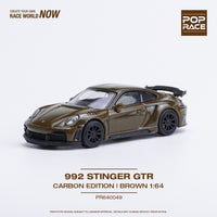 POPRACE 1/64 992 Stinger GTR Carbon Edition - Brown PR640049