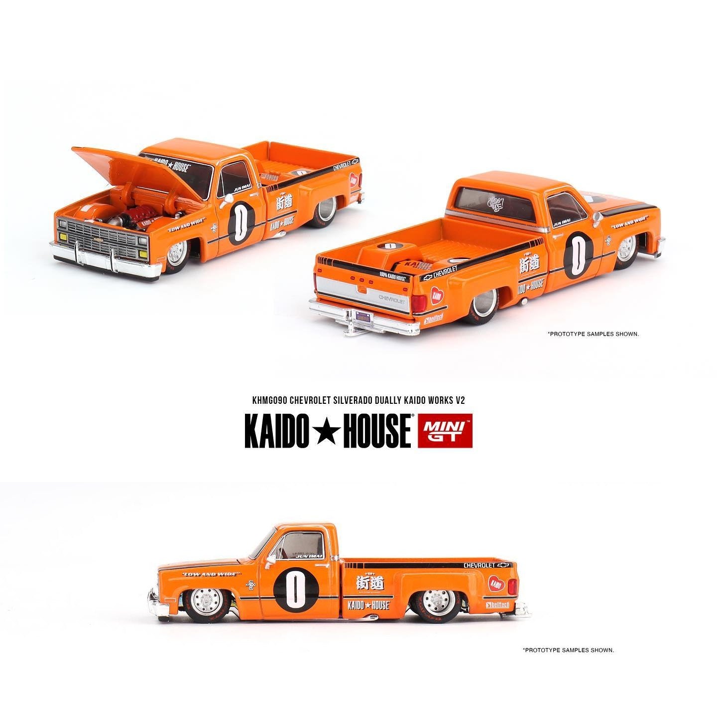MINI GT x Kaido House 1/64 Chevrolet Silverado Dually Kaido Works V2 KHMG090