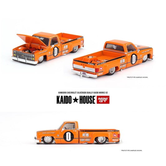 MINI GT x Kaido House 1/64 Chevrolet Silverado Dually Kaido Works V2 KHMG090
