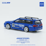 PREORDER POPRACE 1/64 Nissan Stagea - Calsonic PR640059 (Approx. Release Date: Q1 2024 and subject to the manufacturer's final decision)