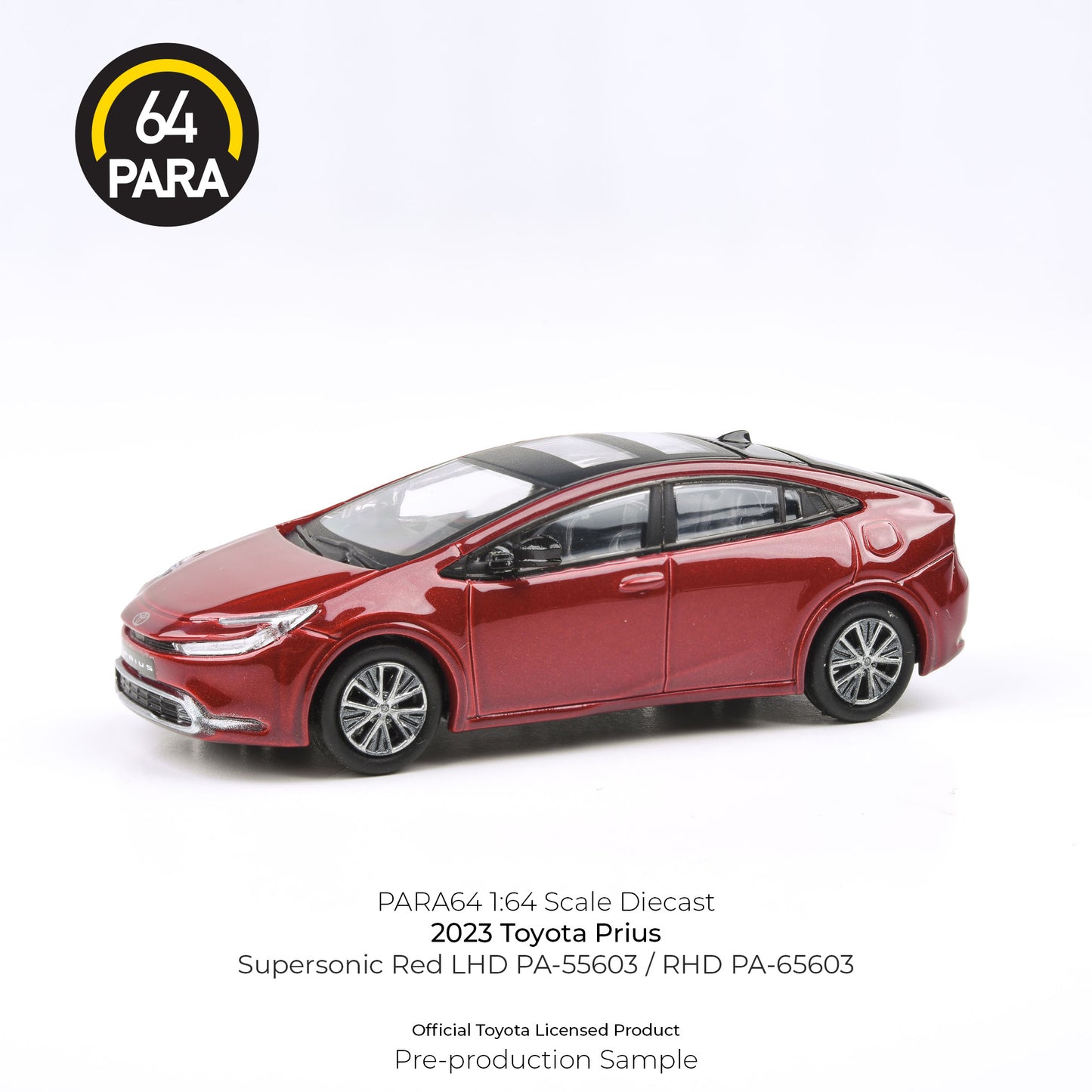 PARA64 1/64 2023 Toyota Prius – Supersonic Red PA-55603