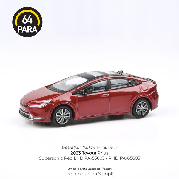 PREORDER PARA64 1/64 2023 Toyota Prius – Supersonic Red PA-55603 (Approx. Release Date : APRIL 2024 subject to manufacturer's final decision)