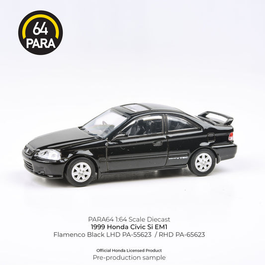 PARA64 1/64 1999 Honda Civic Si – Flamenco Black LHD PA-55623