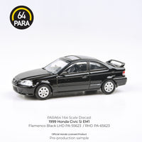 PREORDER PARA64 1/64 1999 Honda Civic Si – Flamenco Black LHD PA-55623 (Approx. Release Date : APRIL 2024 subject to manufacturer's final decision)