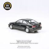 PREORDER PARA64 1/64 1999 Honda Civic Si – Flamenco Black LHD PA-55623 (Approx. Release Date : APRIL 2024 subject to manufacturer's final decision)