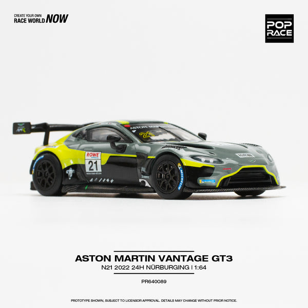 PREORDER POPRACE 1/64 Aston Martin Vantage GT3 - N21 2022 24H Nürburgring PR640089 (Approx. Release Date: Q1 2024 and subject to the manufacturer's final decision)