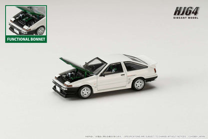 HOBBY JAPAN 1/64 Toyota SPRINTER TRUENO (AE86) DRIFT KING WHITE HJ646052DK