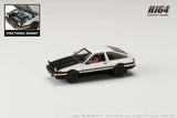 HOBBY JAPAN 1/64 Toyota SPRINTER TRUENO GT APEX (AE86) JDM Style with CARBON BONNET White/Black HJ641052BWB