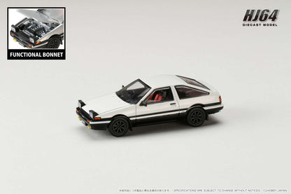 HOBBY JAPAN 1/64 Toyota SPRINTER TRUENO GT APEX (AE86) JDM Style White/Black HJ641052AWB