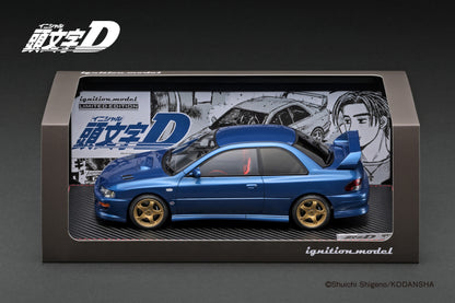 Ignition Model 1/18 	INITIAL D SUBARU Impreza WRX type R Sti Version V (GC8) Blue With LED light IG3539