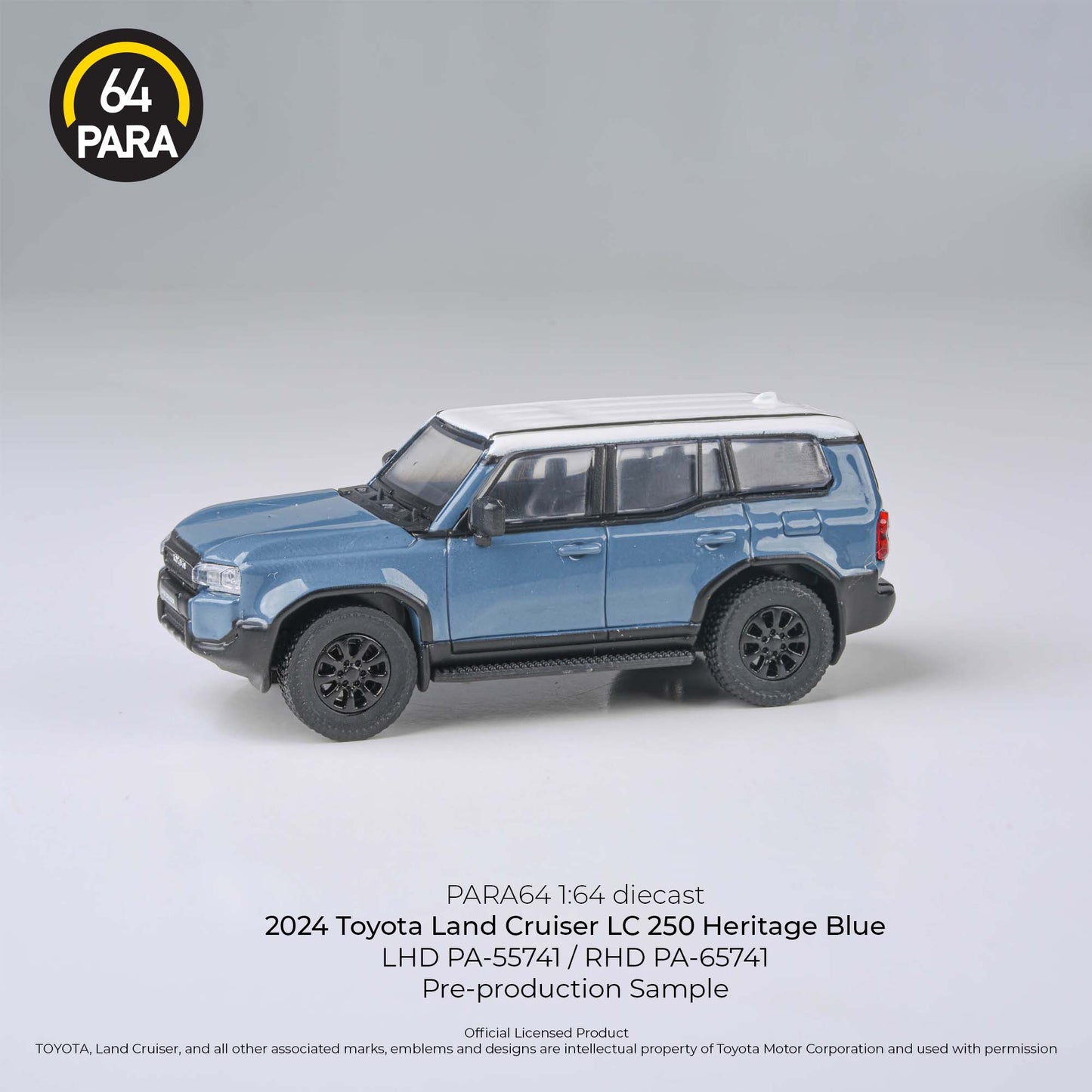 PARA64 1/64 2024 Land Cruiser 250 Blue LHD PA-55741