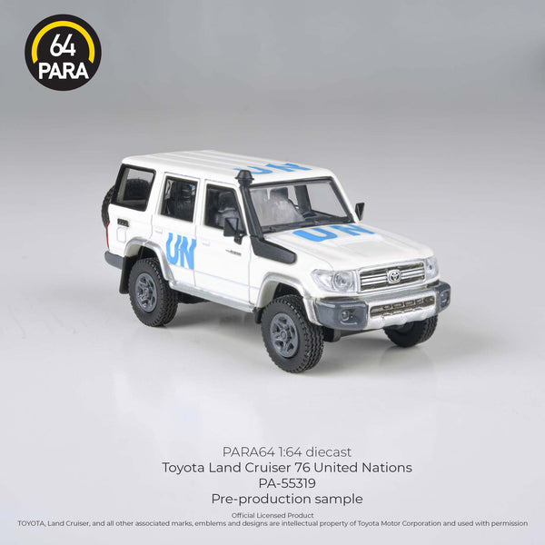 PREORDER PARA64 1/64 2014 Toyota Land Cruiser LC76 United Nations LHD PA-55319 (Approx. Release Date : SEPTEMBER 2024 subject to manufacturer's final decision)