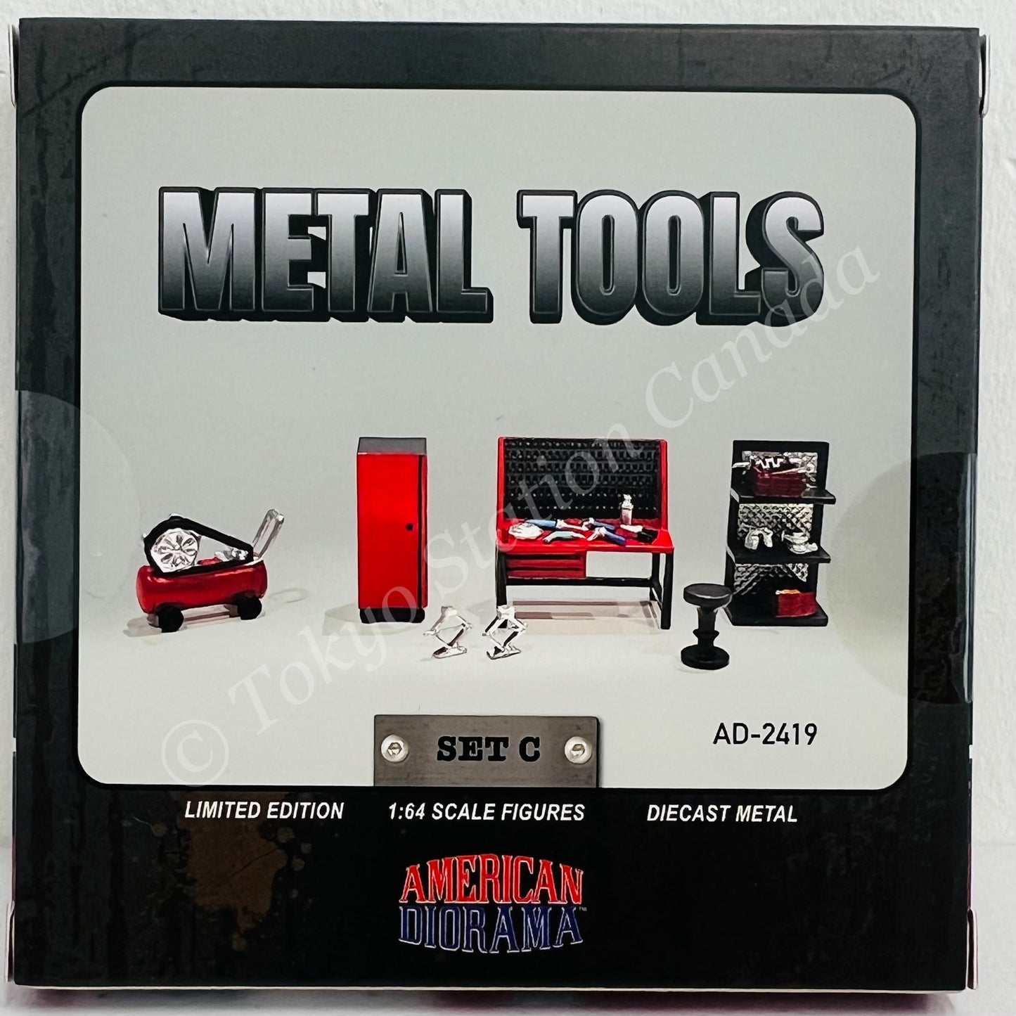 AMERICAN DIORAMA 1/64 Figure Set - Metal Tools Set (C) AD-2419