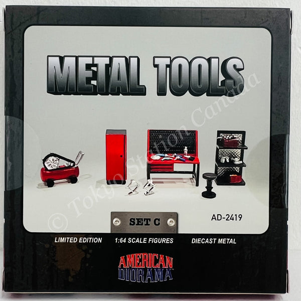 AMERICAN DIORAMA 1/64 Figure Set - Metal Tools Set (C) AD-2419