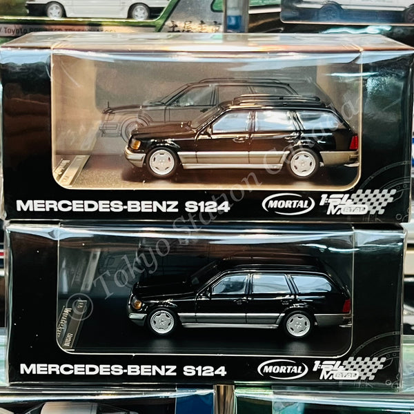 MORTAL 1/64 Marcedes-Benz S124 - Black/Silver