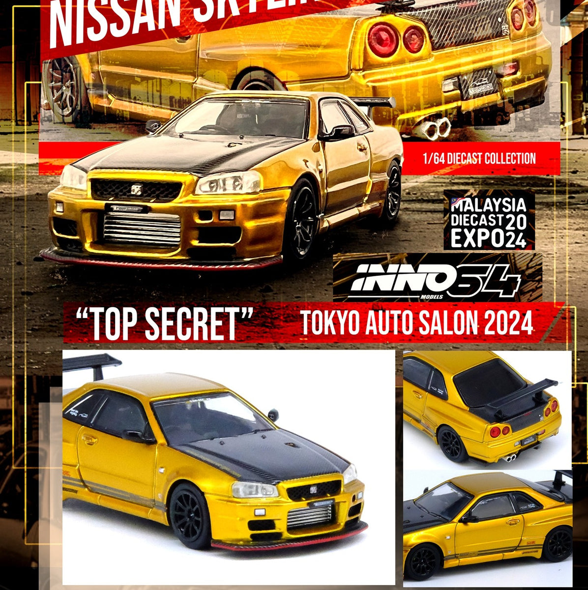 INNO64 1/64 NISSAN SKYLINE GT-R (R34)