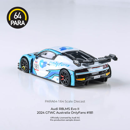 PREORDER PARA64 1/64 Audi R8LMS Evo II 2024 GTWC Australia OnlyFans #181 PA-55260 (Approx. Release Date : SEPTEMBER 2024 subject to manufacturer's final decision)