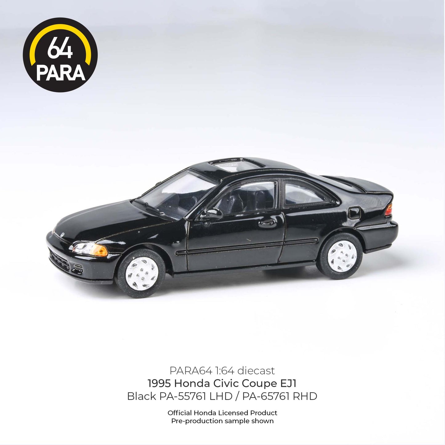 PARA64 1/64 1995 Honda Civic Coupe EJ1 - BLACK LHD PA-55761