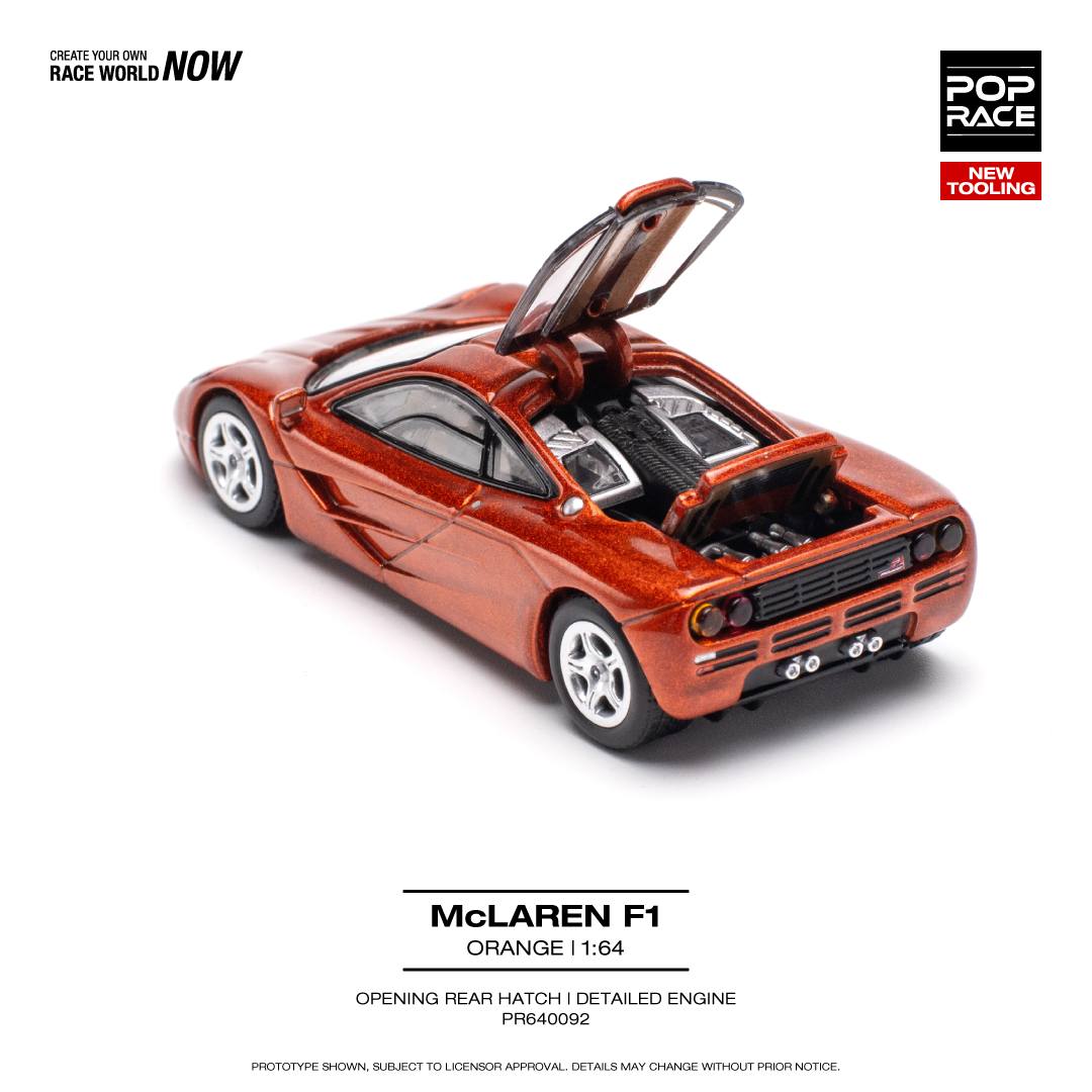 POPRACE 1/64 McLAREN F1 ORANGE PR640092