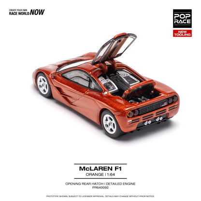 POPRACE 1/64 McLAREN F1 ORANGE PR640092