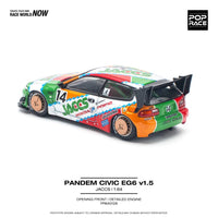 PREORDER POPRACE 1/64 PANDEM CIVIC EG6 v1.5 JACCS PR640128 (Approx. Release Date: Q4 2024 and subject to the manufacturer's final decision)