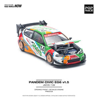 PREORDER POPRACE 1/64 PANDEM CIVIC EG6 v1.5 JACCS PR640128 (Approx. Release Date: Q4 2024 and subject to the manufacturer's final decision)