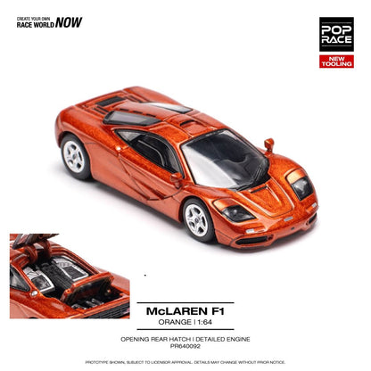 POPRACE 1/64 McLAREN F1 ORANGE PR640092