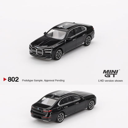MINI GT 1/64 BMW i7 eDrive50 Black Sapphire MGT00802-L