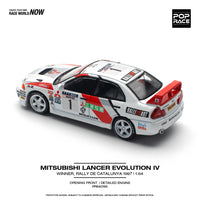 PREORDER POPRACE 1/64 MITSUBISHI LANCER EVOLUTION IV WINNER, RALLY DE CATALUNYA 1997 PR640165 (Approx. Release Date: Q4 2024 and subject to the manufacturer's final decision)