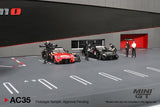 PREORDER MINI GT 1/64 Diorama NISSAN MOTORSPORTS & CUSTOMIZING CO.,LTD. NISMO OPERATION MGTAC34 with Figurine NISMO Technician Team  MGTAC35 (Approx. Release Date : Q4 2024 subject to manufacturer's final decision)