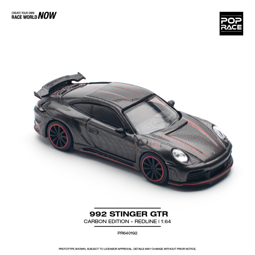 PREORDER POPRACE 1/64 STINGER 992 CARBON EDITION (RED LINE) PR640192 ...