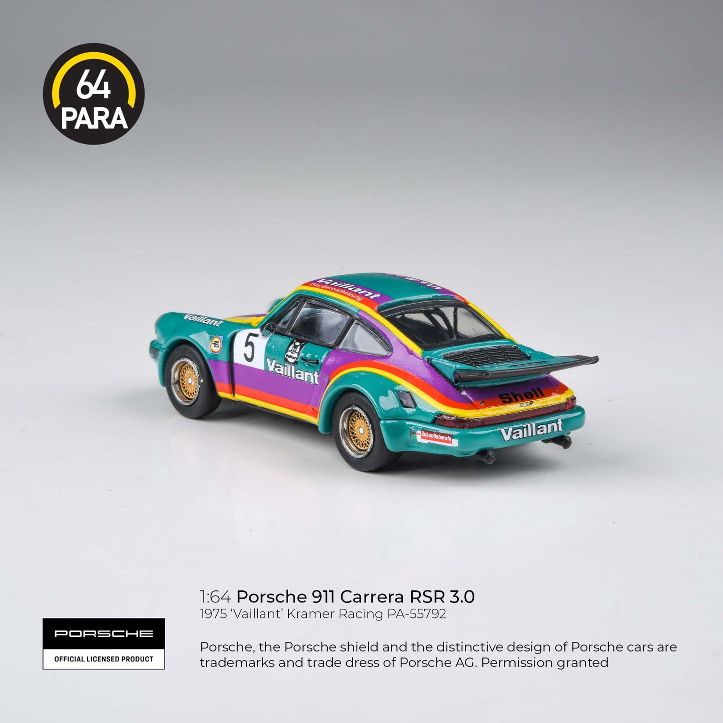 PARA64 1/64 1974 Porsche 911 3.0 RSR 'Vaillant' w/ photo-etched wheels PA-55792