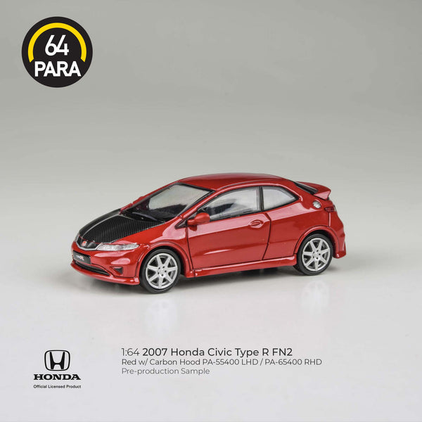 PREORDER PARA64 1/64 2007 Honda Civic Type R FN2 Red/carbon hood PA-55400 (Approx. Release Date : Q4 2024 subject to manufacturer's final decision)