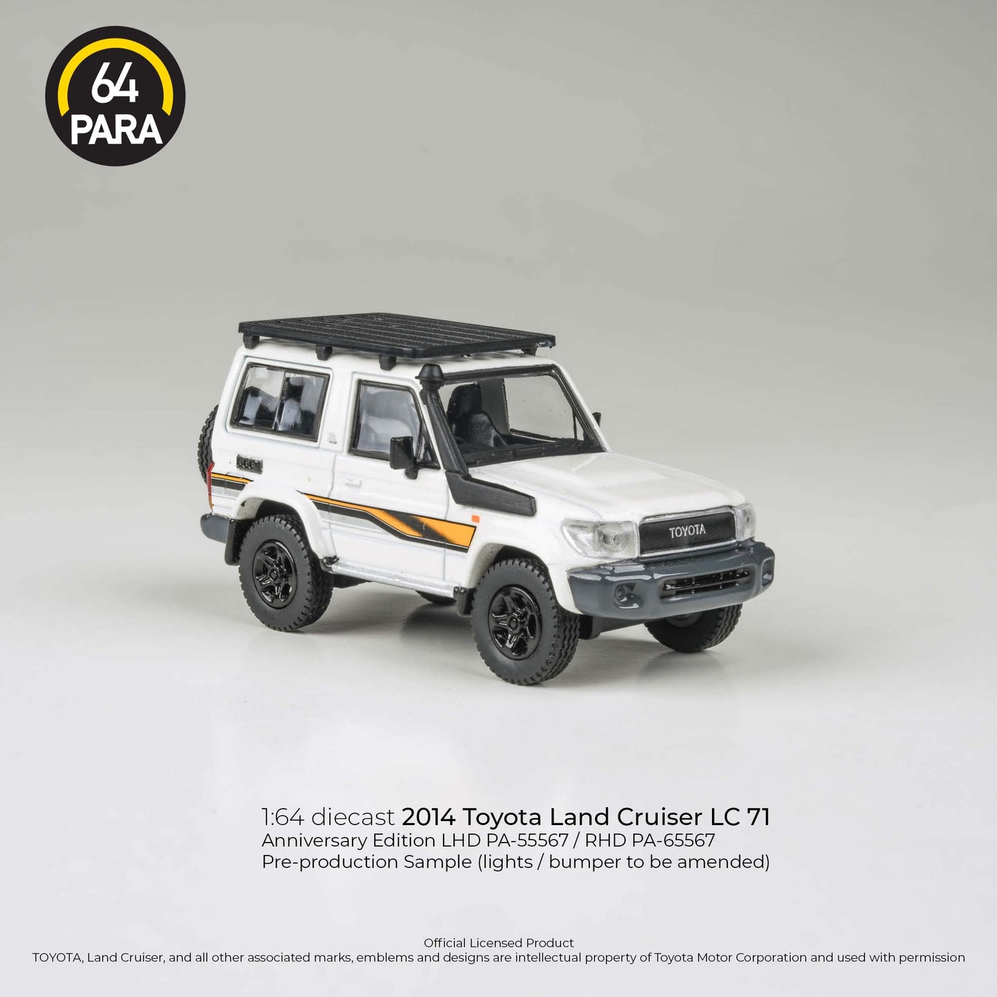 PARA64 1/64 2023 Toyota Land Cruiser LC71 White Anniversary Ed PA-55567