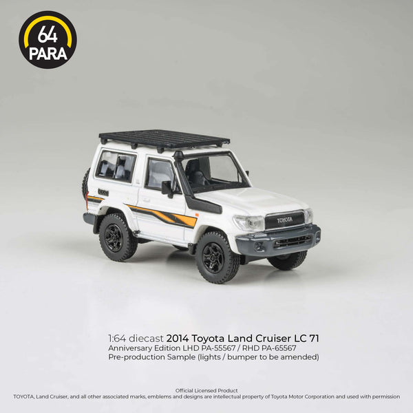 PREORDER PARA64 1/64 2023 Toyota Land Cruiser LC71 White Anniversary Ed PA-55567 (Approx. Release Date : Q4 2024 subject to manufacturer's final decision)