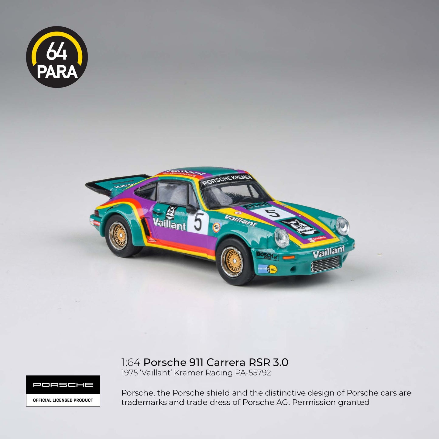 PARA64 1/64 1974 Porsche 911 3.0 RSR 'Vaillant' w/ photo-etched wheels PA-55792
