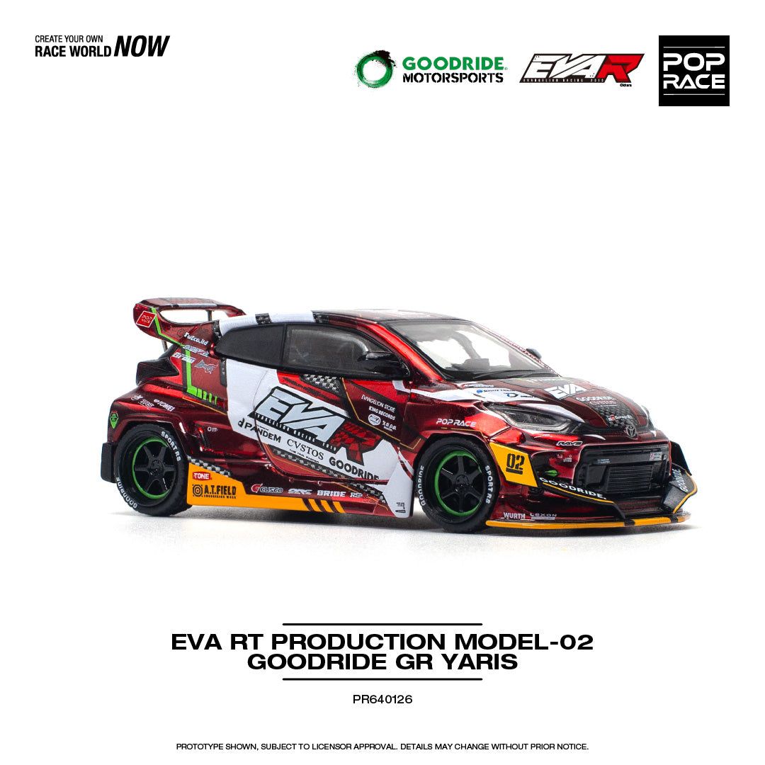 POPRACE 1/64 EVA RT PRODUCTION MODEL-02 GOODRIDE GR YARIS PR640126