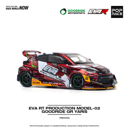 POPRACE 1/64 EVA RT PRODUCTION MODEL-02 GOODRIDE GR YARIS PR640126