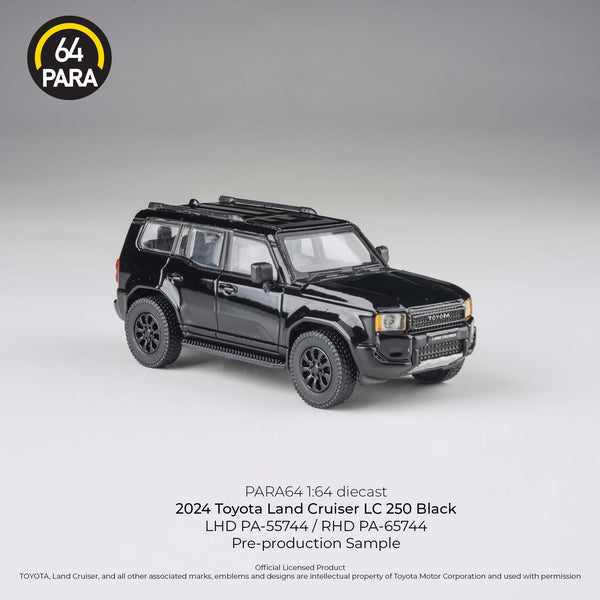 PREORDER PARA64 1/64 2024 Toyota Land Cruiser 250 – Black – PA-55744 (Approx. Release Date : Q1 2025 subject to manufacturer's final decision)